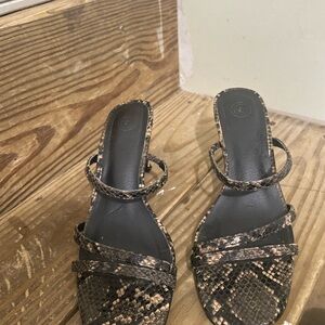 Urban Outfitters Snakeskin Black and Brown Heels